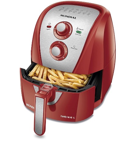 Air Fryer 4L Fritadeira Sem Óleo, Mondial, 1500W, 110V e 220V- AFN-40-BI