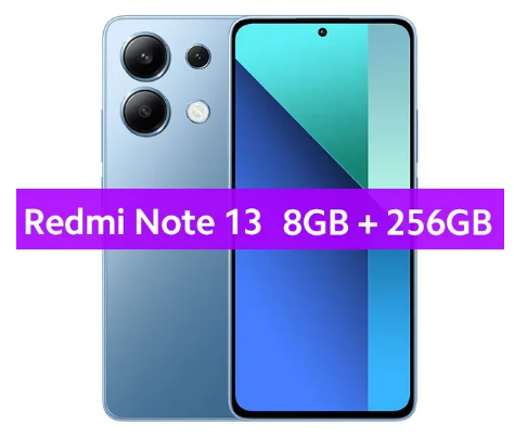 Smartphone Xiaomi Redmi-Note 13 com Display AMOLED, versão global, carregamento 33W, camera 108MP, 6GB, 128GB, 120Hz.