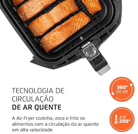 Air Fryer 4L Fritadeira Sem Óleo, Mondial, 1500W, 110V e 220V- AFN-40-BI