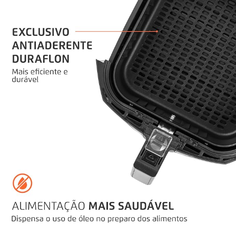 Air Fryer 4L Fritadeira Sem Óleo, Mondial, 1500W, 110V e 220V- AFN-40-BI