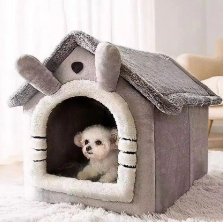 Casinha para cães e gatos, novo sono profundo conforto no inverno para cães e gatos, ninho caverna aconchegante indoor cama gato