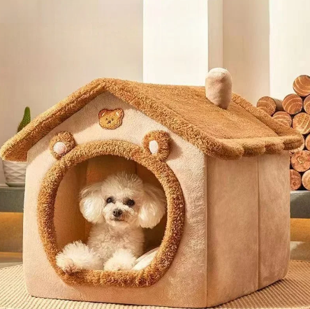 Casinha para cães e gatos, novo sono profundo conforto no inverno para cães e gatos, ninho caverna aconchegante indoor cama gato